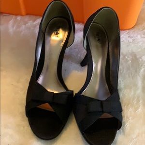 Black Satin heel